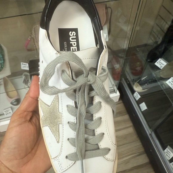 Golden Goose Women's White and Silver Star Sneakers - Picture 3 of 3